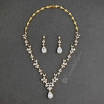 CZ Necklace Set Floral Design - Necklace Set - Cassandra Lynne