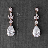 CZ Pear Drop Bridal Earrings - Earrings - Cassandra Lynne