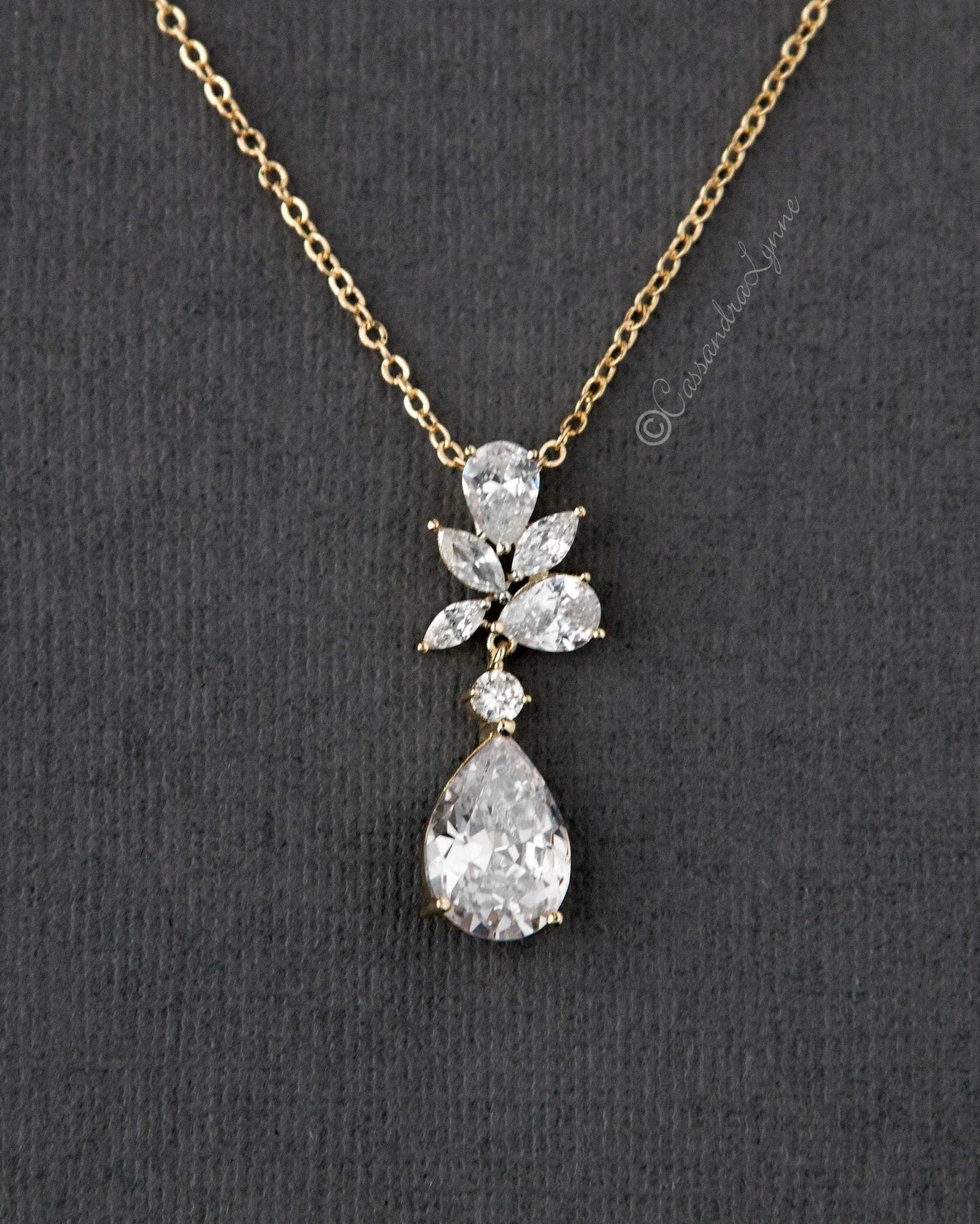 CZ Pendant Necklace - Pendant - Cassandra Lynne