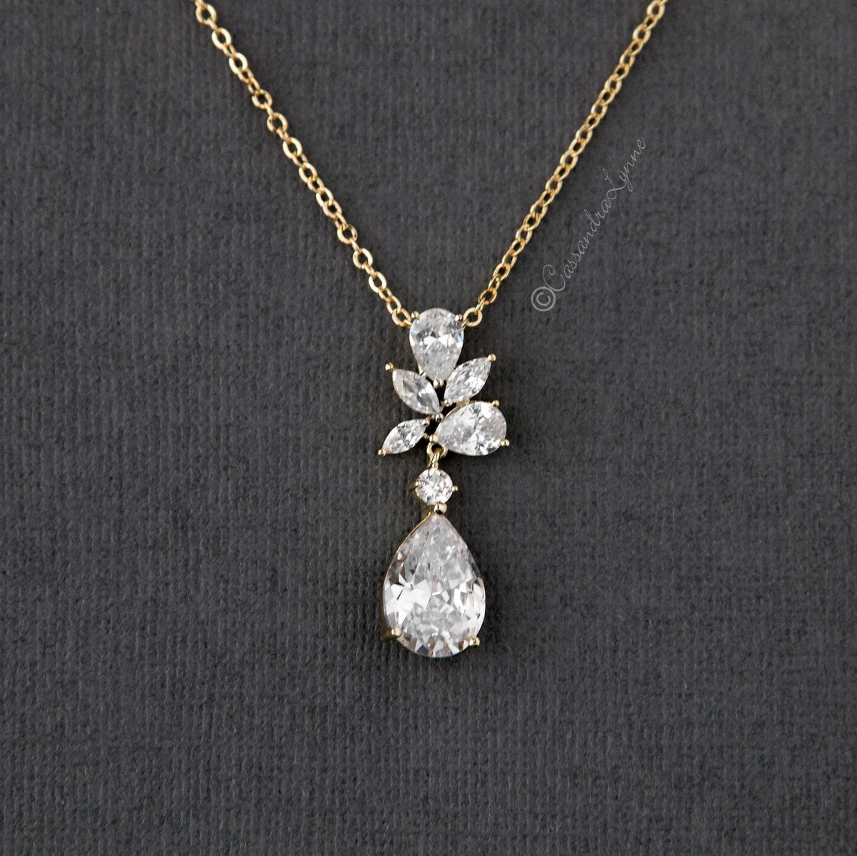 CZ Pendant Necklace - Pendant - Cassandra Lynne