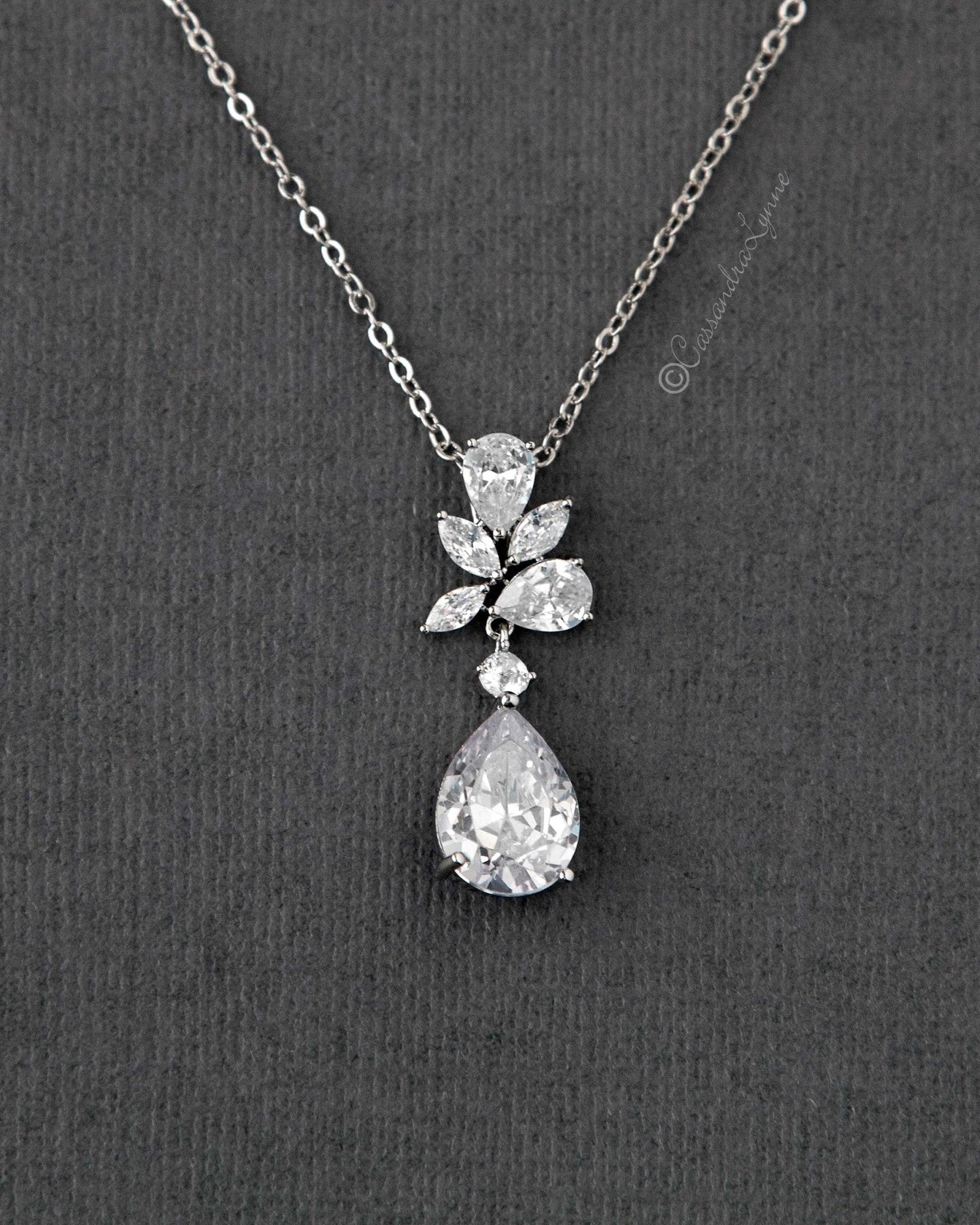 CZ Pendant Necklace - Pendant - Cassandra Lynne