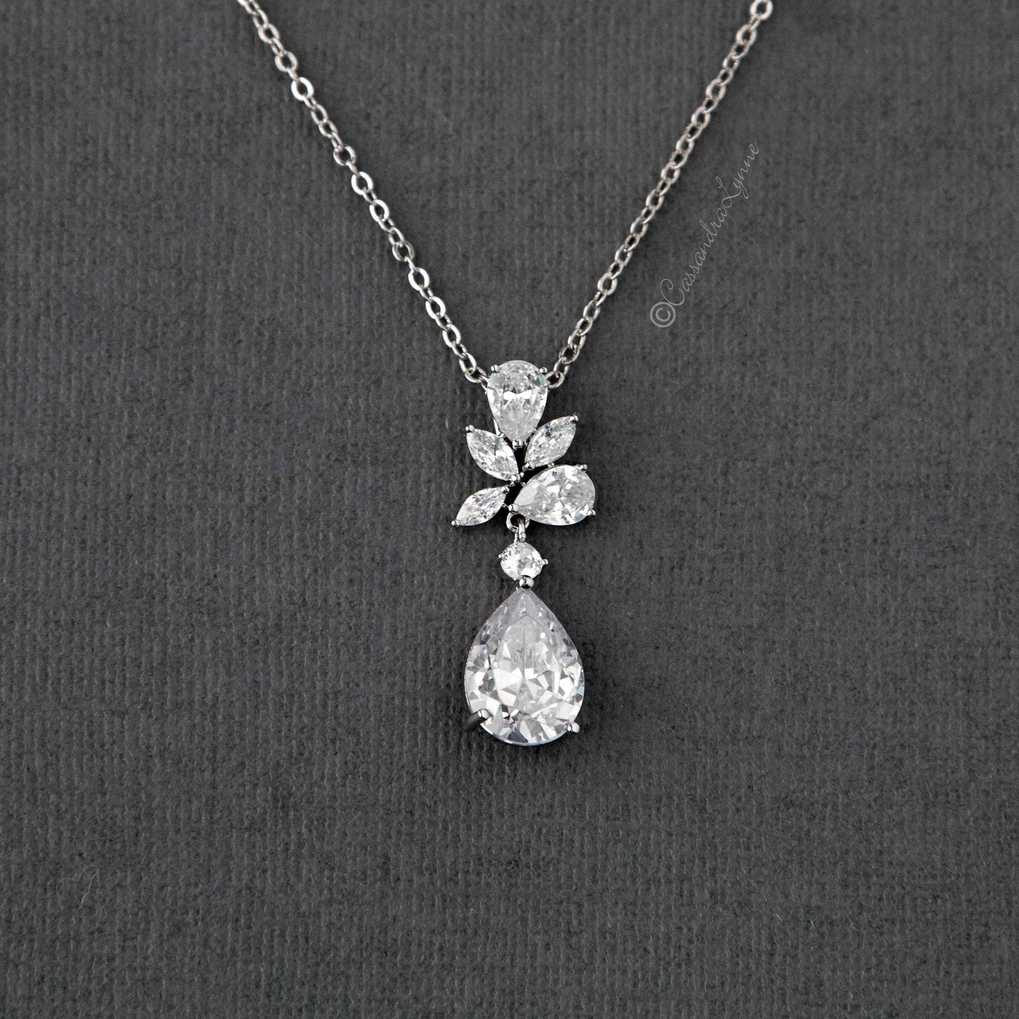 CZ Pendant Necklace - Pendant - Cassandra Lynne