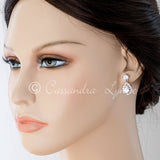CZ Simple Pave Wedding Earrings - Earrings - Cassandra Lynne
