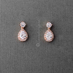 CZ Simple Pave Wedding Earrings - Earrings - Cassandra Lynne