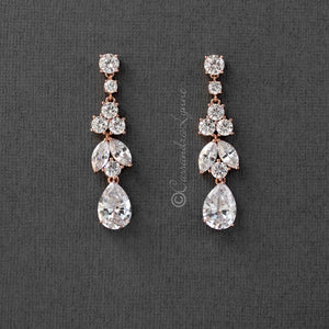 CZ Wedding Earrings Jewel Drop Dangles