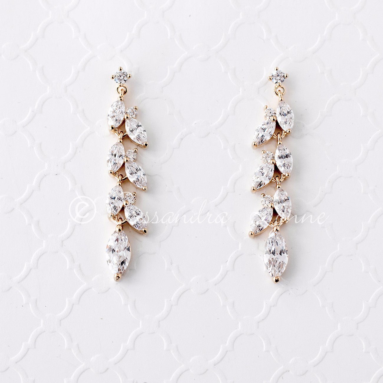 gold wedding earrings