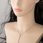 CZ Wedding Necklace Elongated Teardrop - Pendant - Cassandra Lynne