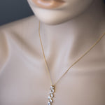 CZ Wedding Pendant with a Marquise Vine Design - Pendant - Cassandra Lynne