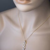 CZ Wedding Pendant with a Marquise Vine Design - Pendant - Cassandra Lynne