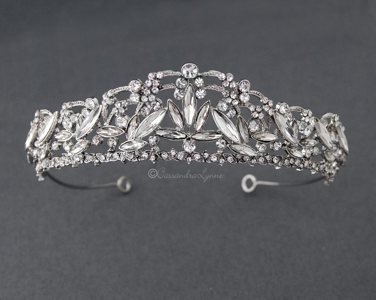 Antique Silver Wedding Tiara - Cassandra Lynne