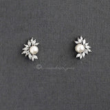 Dainty Marquise Leaf Stud Earrings - Earrings - Cassandra Lynne