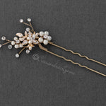 Delicate Bridal Hair Pin with Pearls - Hair Pins - Cassandra Lynne