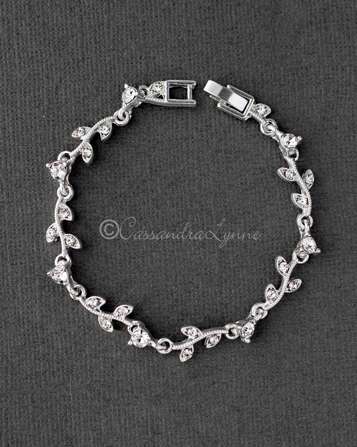 Delicate Crystal Vine Wedding Bracelet - Bracelet - Cassandra Lynne