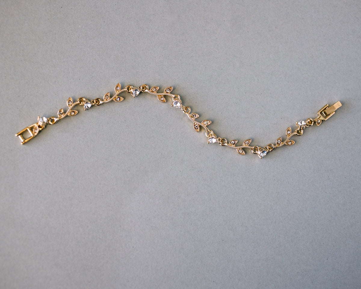 Delicate Crystal Vine Wedding Bracelet - Bracelet - Cassandra Lynne