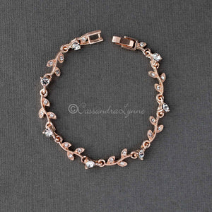 Delicate Crystal Vine Wedding Bracelet