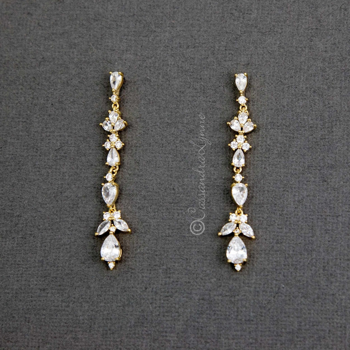 Delicate CZ Dangle Earrings - Earrings - Cassandra Lynne