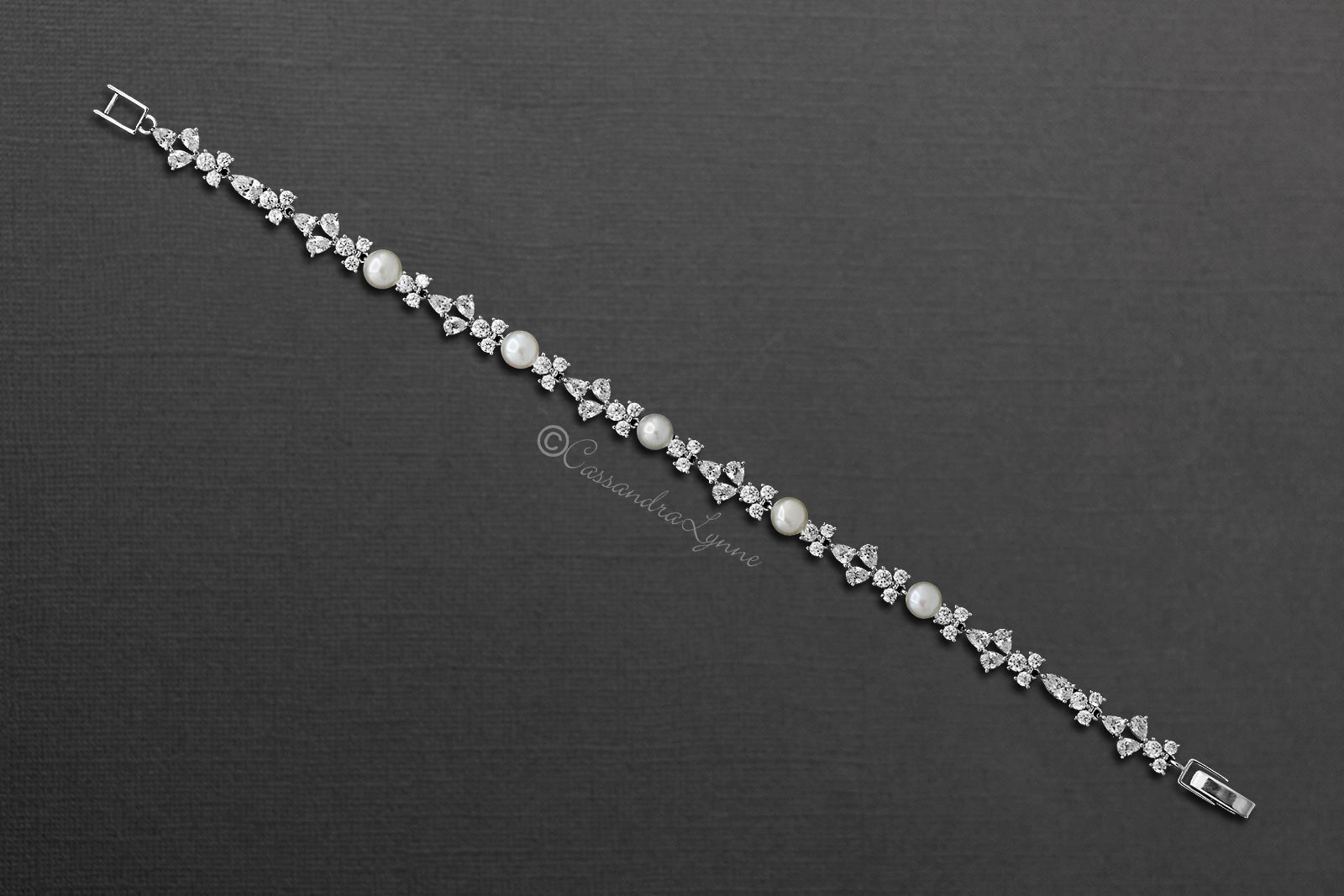 Delicate Freshwater Pearl CZ Bracelet - Bracelet - Cassandra Lynne