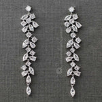Delicate Multi Shape CZ Dangle Wedding Earrings - Cassandra Lynne