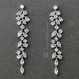 Delicate Multi Shape CZ Dangle Wedding Earrings - Cassandra Lynne