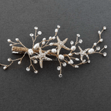 Delicate Starfish Hair Clip with Pearls - Hair Clips - Cassandra Lynne