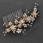 Delicate Wedding Hair Comb with Pearls - Hair Comb - Cassandra Lynne