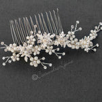 Delicate Wedding Hair Comb with Pearls - Hair Comb - Cassandra Lynne