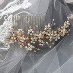 Delicate Wedding Hair Comb with Pearls - Hair Comb - Cassandra Lynne