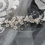 Delicate Wedding Hair Comb with Pearls - Hair Comb - Cassandra Lynne