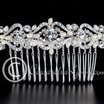 Elegant Wedding Hair Comb of Crystals and Pearls - Hair Comb - Cassandra Lynne