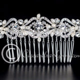Elegant Wedding Hair Comb of Crystals and Pearls - Hair Comb - Cassandra Lynne