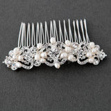 Elegant Wedding Hair Comb of Crystals and Pearls - Hair Comb - Cassandra Lynne