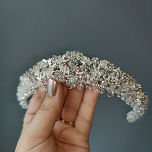 Tiny Crystal Flower Bridal Crown