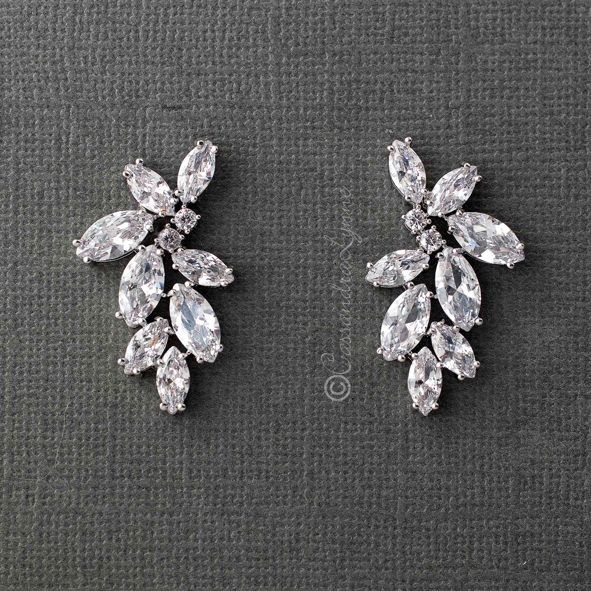 Fashion CZ Marquise Flower Earrings - Cassandra Lynne
