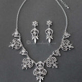 Filigree Crystal Bridal Necklace Set - Necklace Set - Cassandra Lynne