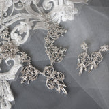 Filigree Crystal Bridal Necklace Set - Necklace Set - Cassandra Lynne