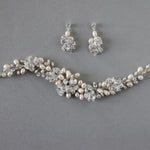 Freshwater Pearl and Crystal Bracelet and Earrings - Bracelet - Cassandra Lynne