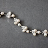 Freshwater Pearl CZ Wedding Bracelet - Bracelet - Cassandra Lynne