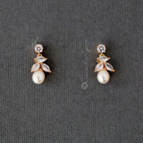 Freshwater Pearl Drop CZ Earrings - Earrings - Cassandra Lynne