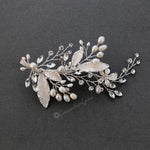 Freshwater Pearl Leaves Wedding Hair Clip - Hair Clips - Cassandra Lynne
