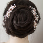 Freshwater Pearl Leaves Wedding Hair Clip - Hair Clips - Cassandra Lynne