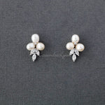 Freshwater Pearl Stud Earrings for the Bride - Earrings - Cassandra Lynne