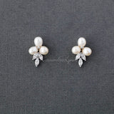 Freshwater Pearl Stud Earrings for the Bride - Earrings - Cassandra Lynne