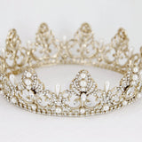 Full Circle Wedding Crown with Teardrop Pearls - Tiara - Cassandra Lynne