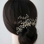 Gold Bridal Hair Spray Clip with Pearls - Hair Clips - Cassandra Lynne