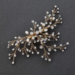 Gold Bridal Hair Spray Clip with Pearls - Hair Clips - Cassandra Lynne