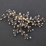 Gold Bridal Hair Spray Clip with Pearls - Hair Clips - Cassandra Lynne