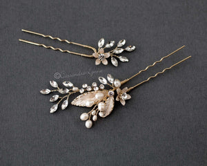 Val Gold Bridal Hairpin Set