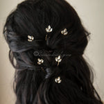 Gold Marquise Wedding Hair Pins Set - Hair Pins - Cassandra Lynne