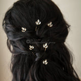 Gold Marquise Wedding Hair Pins Set - Hair Pins - Cassandra Lynne