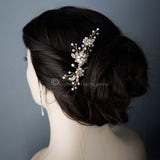 Gold Pearl Hair Comb for the Bride - Hair Comb - Cassandra Lynne